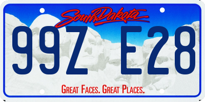 SD license plate 99ZE28