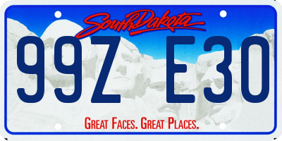 SD license plate 99ZE30