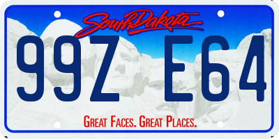 SD license plate 99ZE64