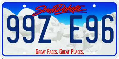 SD license plate 99ZE96