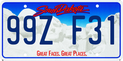 SD license plate 99ZF31
