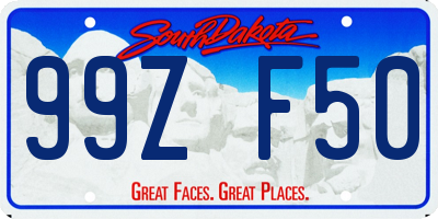 SD license plate 99ZF50