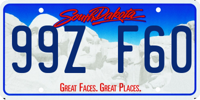 SD license plate 99ZF60