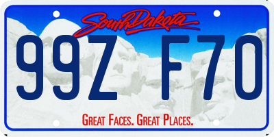 SD license plate 99ZF70