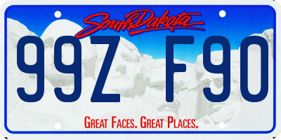 SD license plate 99ZF90