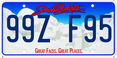 SD license plate 99ZF95