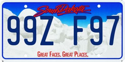 SD license plate 99ZF97