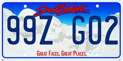 SD license plate 99ZG02