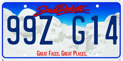 SD license plate 99ZG14