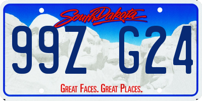 SD license plate 99ZG24
