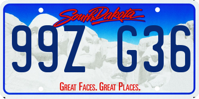 SD license plate 99ZG36