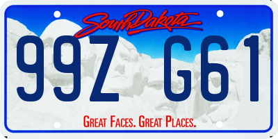 SD license plate 99ZG61
