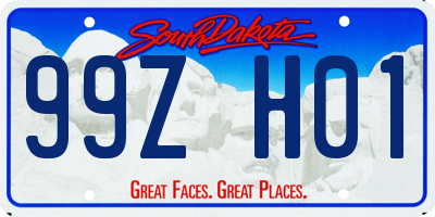 SD license plate 99ZH01