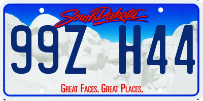 SD license plate 99ZH44