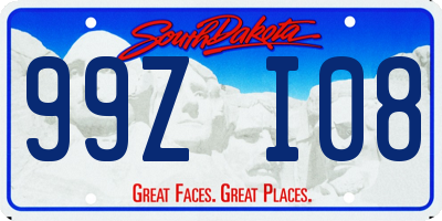 SD license plate 99ZI08