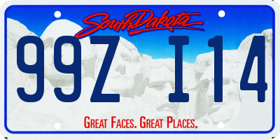 SD license plate 99ZI14