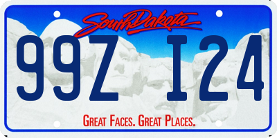 SD license plate 99ZI24
