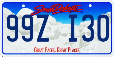 SD license plate 99ZI30