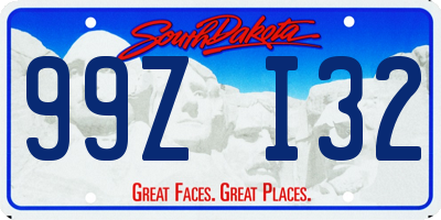 SD license plate 99ZI32