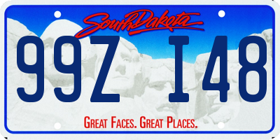 SD license plate 99ZI48