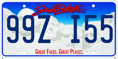 SD license plate 99ZI55
