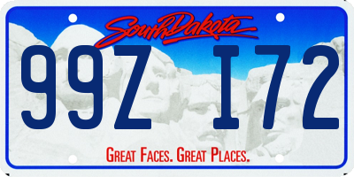 SD license plate 99ZI72