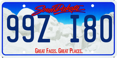 SD license plate 99ZI80