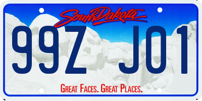 SD license plate 99ZJ01