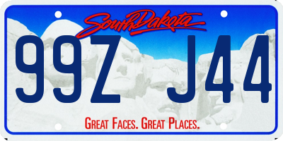SD license plate 99ZJ44