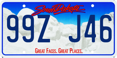 SD license plate 99ZJ46
