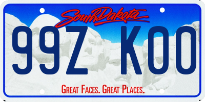 SD license plate 99ZK00