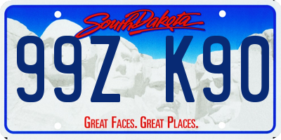 SD license plate 99ZK90