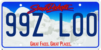SD license plate 99ZL00