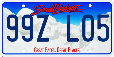 SD license plate 99ZL05