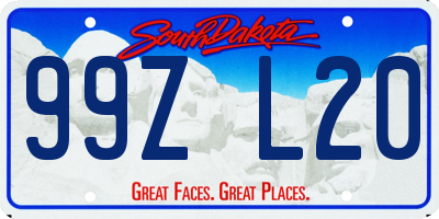 SD license plate 99ZL20