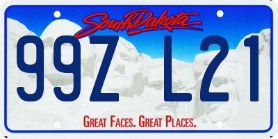 SD license plate 99ZL21