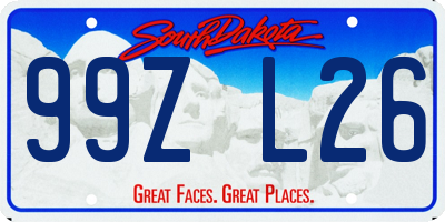 SD license plate 99ZL26