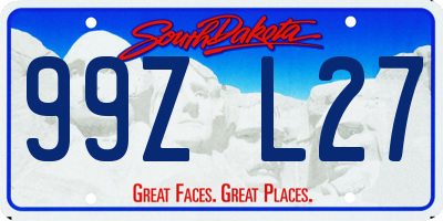 SD license plate 99ZL27