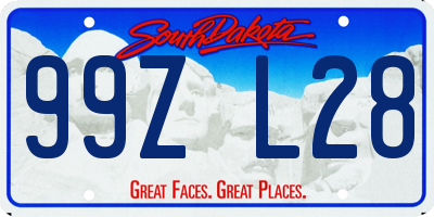 SD license plate 99ZL28