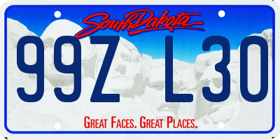 SD license plate 99ZL30
