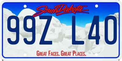 SD license plate 99ZL40