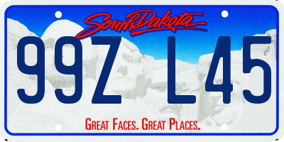 SD license plate 99ZL45