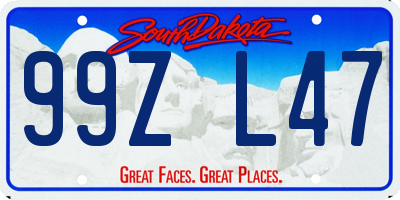 SD license plate 99ZL47