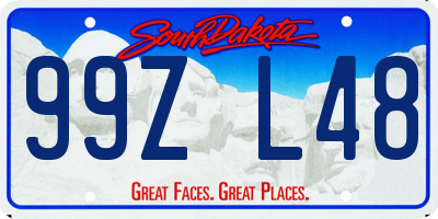 SD license plate 99ZL48