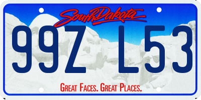 SD license plate 99ZL53
