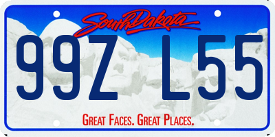 SD license plate 99ZL55
