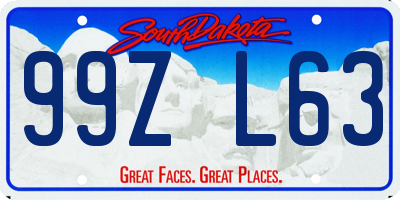 SD license plate 99ZL63