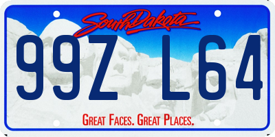 SD license plate 99ZL64