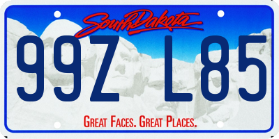 SD license plate 99ZL85