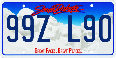 SD license plate 99ZL90